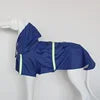 Luxury Dog Hooded Raincoat Reflective Strips Windproof & Waterproof Casual Design All Seasons Protection PU Material Halloween