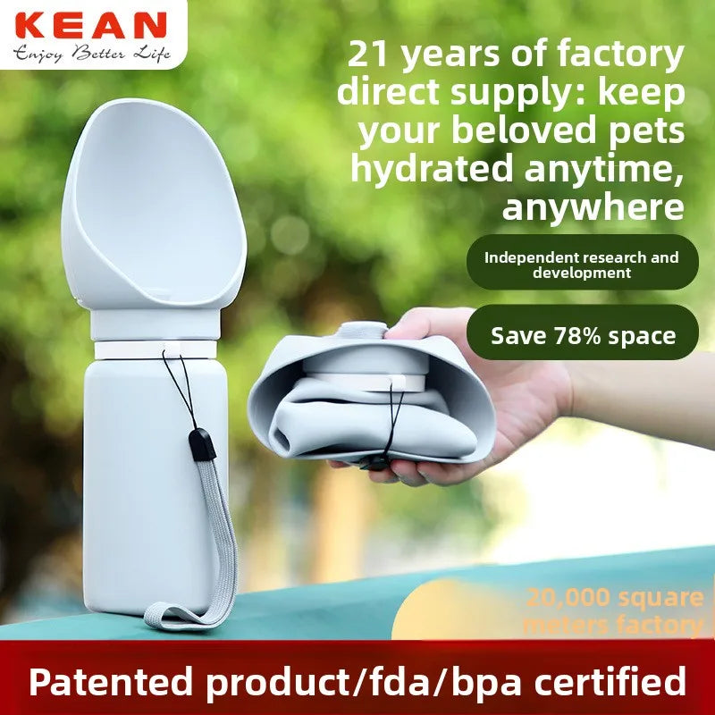 Pet Supplies Dog Traveling Water Cup Outdoor Portable Foldable Kettle Water Dispenser No Operating Mode