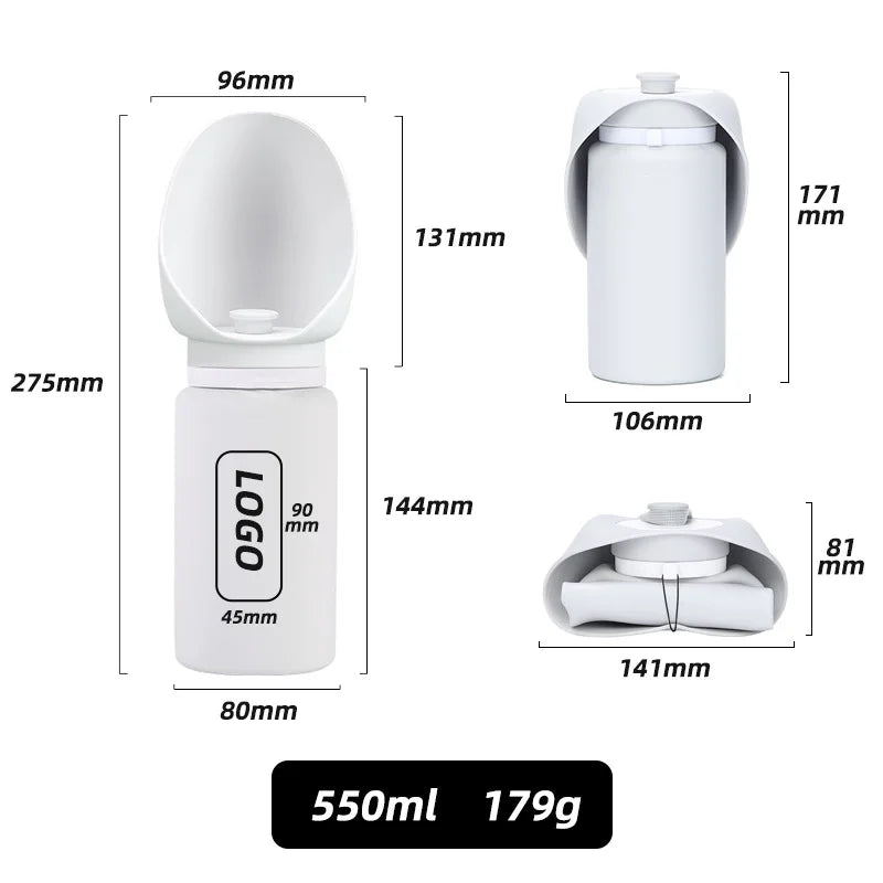 Pet Supplies Dog Traveling Water Cup Outdoor Portable Foldable Kettle Water Dispenser No Operating Mode