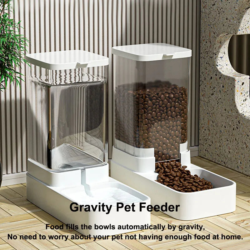 Hot Selling 3.3L Large Capacity Transparent Dog Slow Feeder Bowl Cat Dog Food Dispenser Plastic Cheap Automatic Pet Feeder