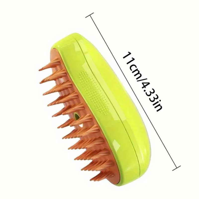 3 in 1 Cat Dog Steam Brush, Self Cleaning Massaging Pet Grooming Brush, Pet Hair Removal Tool, Dog & Cat Grooming Supplies