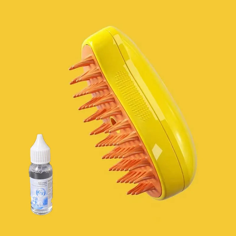 3 in 1 Cat Dog Steam Brush, Self Cleaning Massaging Pet Grooming Brush, Pet Hair Removal Tool, Dog & Cat Grooming Supplies