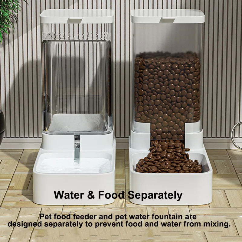 Hot Selling 3.3L Large Capacity Transparent Dog Slow Feeder Bowl Cat Dog Food Dispenser Plastic Cheap Automatic Pet Feeder