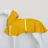 Luxury Dog Hooded Raincoat Reflective Strips Windproof & Waterproof Casual Design All Seasons Protection PU Material Halloween