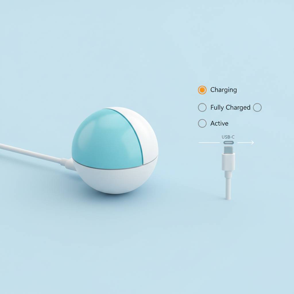 USB Rechargeable Interactive Ball for Cats & Dogs